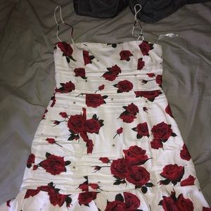 White Fox Red Roses Dress brand new